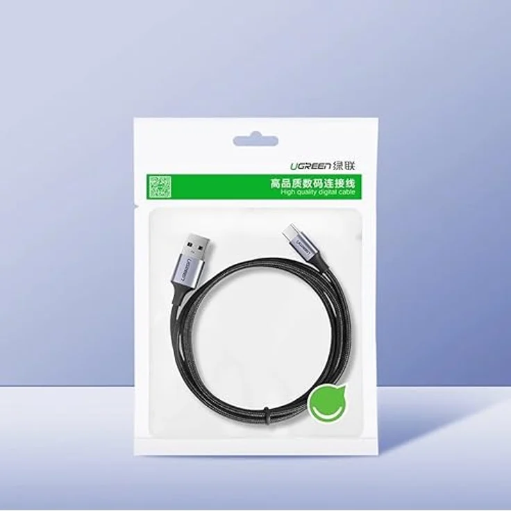 Ugreen USB-A auf USB-C Lade- und Datenkabel, 1,5m Grau, QC 3.0 Schnellladetechnologie, 3A, Modell US288 60127 – Bild 9