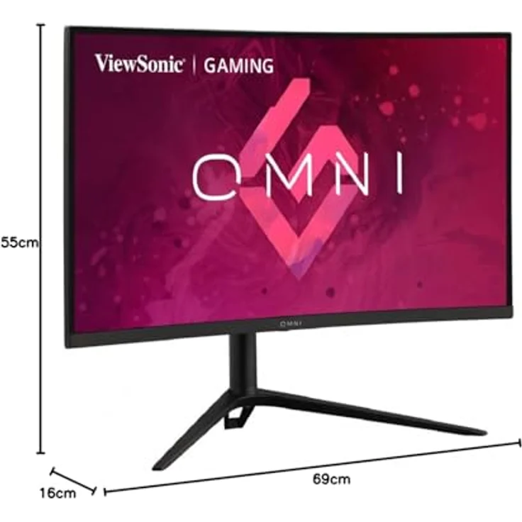 ViewSonic VX2718-PC-MHDJ 68,6 cm (27 Zoll) Curved Gaming-Monitor (Full-HD, 165 Hz, Adaptive Sync, 1 ms, HDMI, DP, geringer Input Lag, Schwarz) – Bild 3