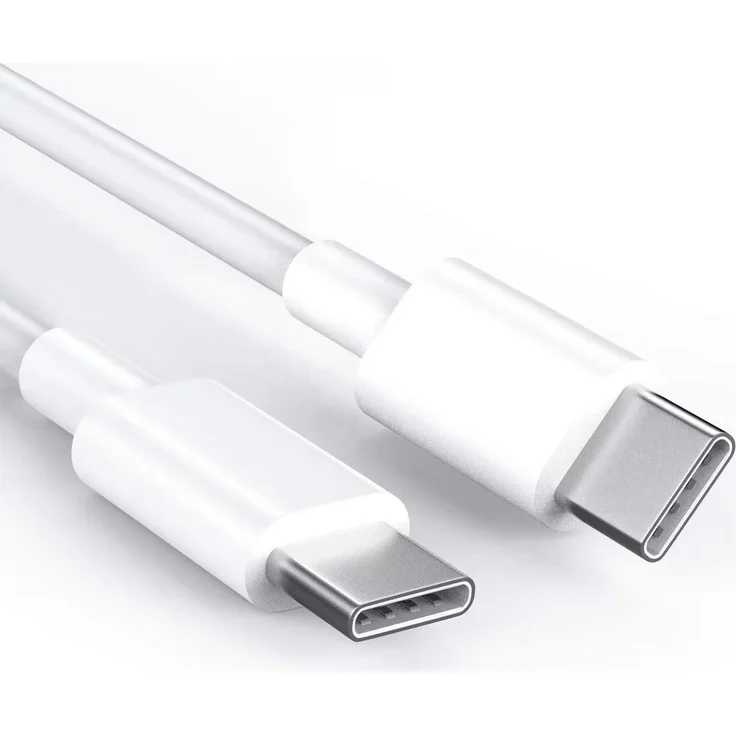 MobileKing USB-C auf USB-C Schnell-Ladekabel, 2 Meter, weiß, für Smartphone und Tablet, unterstützt Schnellladefunktion