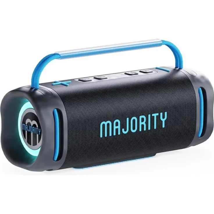 Majority Move 4 (M4) Bluetooth Lautsprecher, 60W Sound, IPX67 wasserdicht, 7500mAh Akku, Bluetooth 6.0, Schwarz