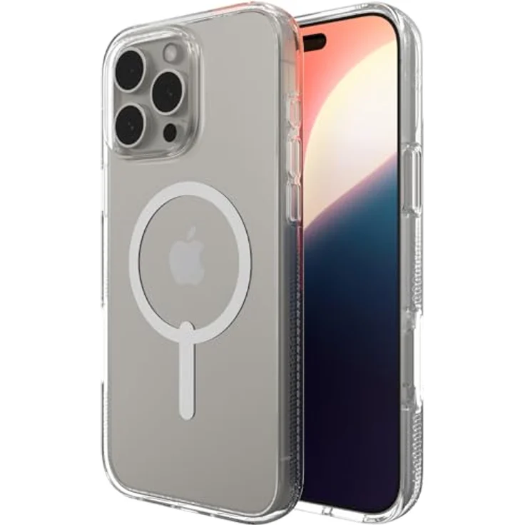 ZAGG Crystal Palace Snap, Graphen-verstärkte Hülle für iPhone 16 Pro Max [6.9-Inch], MagSafe kompatibel, kein Vergilben, Kratzfest, stoßfest, Abdeckung für die Rückseite (Transparent) – Bild 1