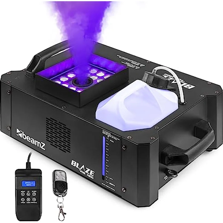 BeamZ Blaze1800, Nebelmaschine mit 1800 W, 24x 4-W-4-in-1-LEDs, RGBA-Farbmischung und LCD-Display – Bild 1