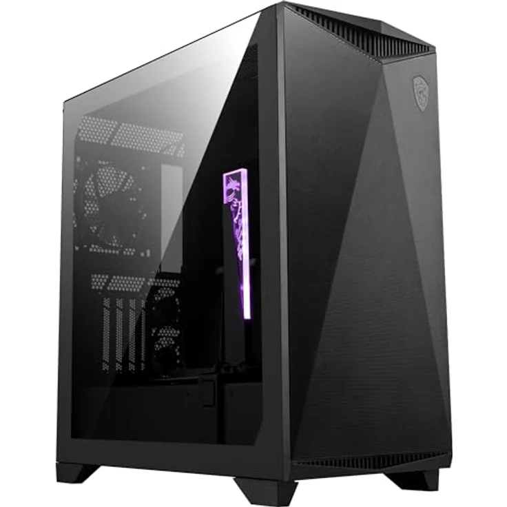 MSI MPG Gungnir 300P Airflow, PC Gehäuse für mATX, ITX, ATX, E-ATX, Schwarz, optimierte Wärmeableitung, werkzeuglos verstellbare Grafikkartenhalterung – Bild 1
