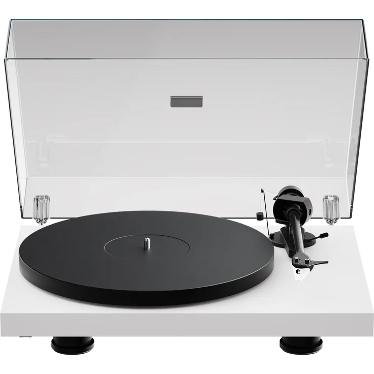 Pro-Ject Debut EVO 2 Plattenspieler, Weiß, Riemenantrieb, 33/45 U/min, 8,6" Carbon-Tonarm, höhenverstellbare Füße