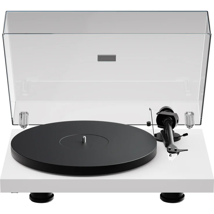 Pro-Ject Debut EVO 2 Plattenspieler, Weiß, Riemenantrieb, 33/45 U/min, 8,6" Carbon-Tonarm, höhenverstellbare Füße – Bild 1