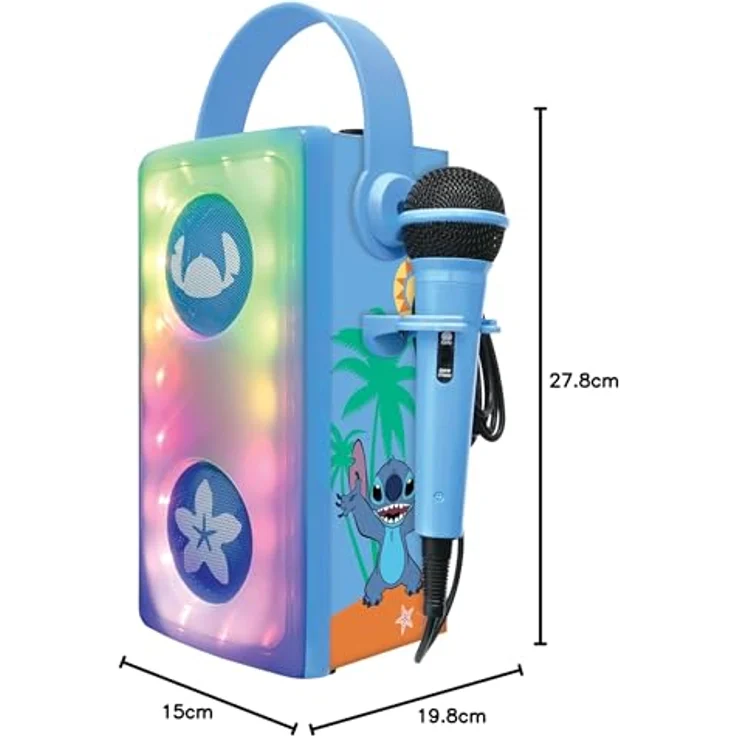 Lexibook Disney Stitch Tragbarer Bluetooth Lautsprecher mit Mikrofon und Karaoke-Funktion, blau – Bild 10
