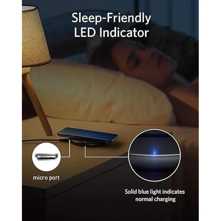 Anker Wireless Charger PowerWave Ladepad, Kabelloses 7.5W Ladegerät für iPhone 11/XR/XS/X/8, 10W für Samsung Galaxy S20/S10/S9/S9+/S8 (Netzteil Nicht inklusive, 120cm Kabel inklusive) – Bild 5