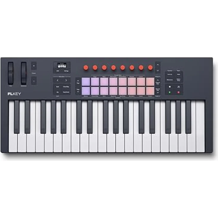 Novation FLkey 2 37, USB MIDI-Keyboard mit 37 Tasten, optimiert für FL Studio, integrierte Scale- und Chord-Modi, Arpeggiator, 16 Pads mit Aftertouch – Bild 1