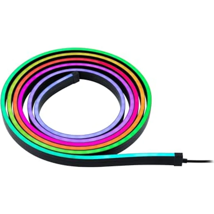 Paulmann 795.56 EntertainSchlauch Black Neon LED 5W Kunststoff Schwarz dimmbar RGB+