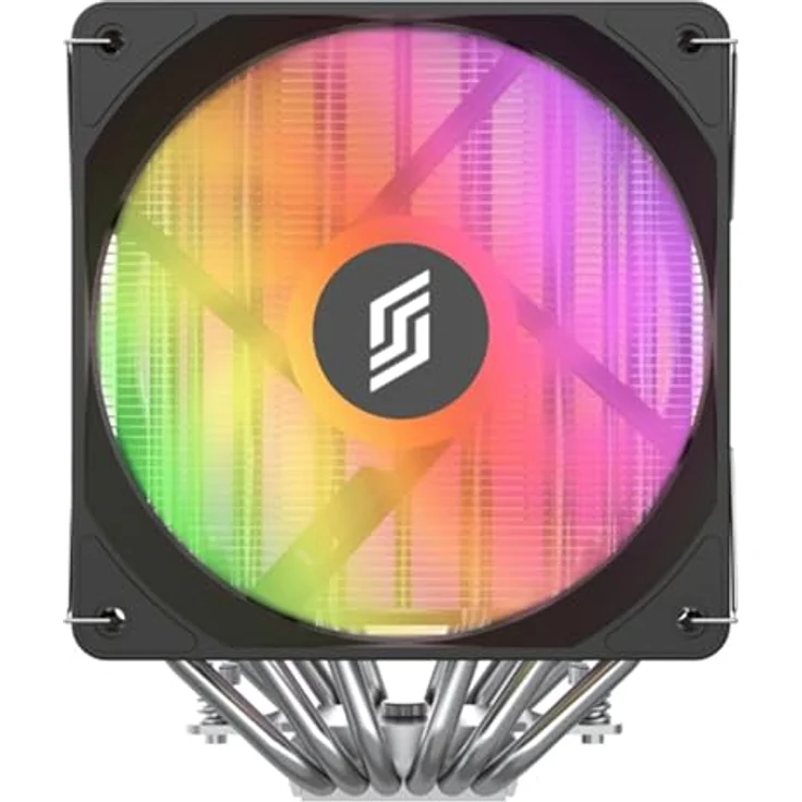 SILENTWARE Silentware Titan RGB, CPU-Kühler mit 2x 120mm PWM-Lüftern, 6 Heatpipes, Sockel Intel LGA 115X/1200/1700/1851 und AMD AM5/AM4 – Bild 2