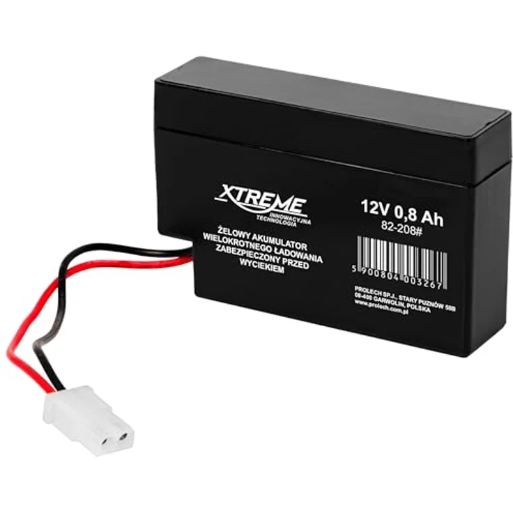 XTREME Blei-Akku Gel Battery AGM Akku, 12V 0,8Ah, wartungsfrei, hohe Zyklenfestigkeit, explosionsgeschützt – Bild 1