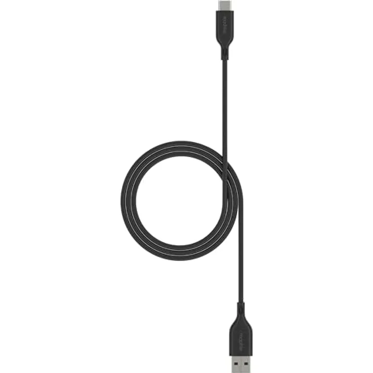 Mophie Charge Essentials USB-A - USB-C Kabel, 1m, schwarz, schnelles Aufladen, schadensresistente Materialien