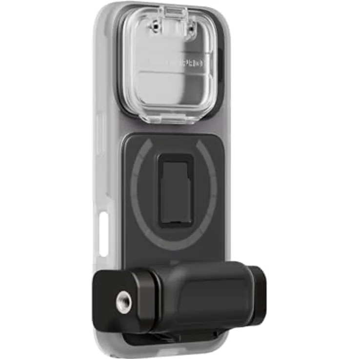 PolarPro iPhone 16 Pro LiteChaser 16 ProCase - Transparent, Smartphone Hülle mit Kalt-Schuh-Halterung und abnehmbarem Griff