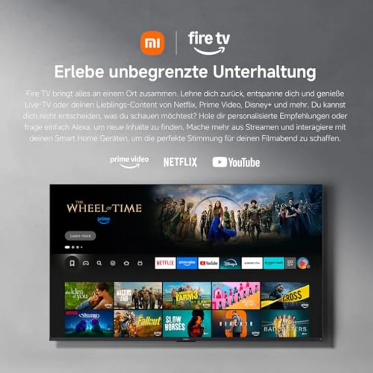 Xiaomi TV F Pro 75, 4K UHD QLED Smart TV mit Fire OS8, Triple Tuner DVB-C/S/S2/T/T2, HDR10+ und Sprachsteuerung – Bild 11