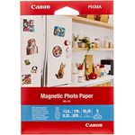 Canon Fotopapier MG-101 Magnetisches Papier - 10x15 cm 5 Blatt für Tintenstrahldrucker Glänzend für PIXMA Drucker 3634C002 Weiß