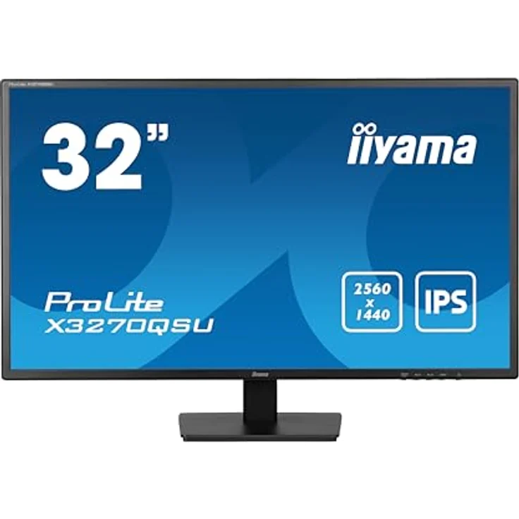 iiyama Prolite X3270QSU-B1 31,5" IPS LED-Monitor WQHD 100Hz HDMI DP USB3.2 AdaptiveSync schwarz – Bild 2