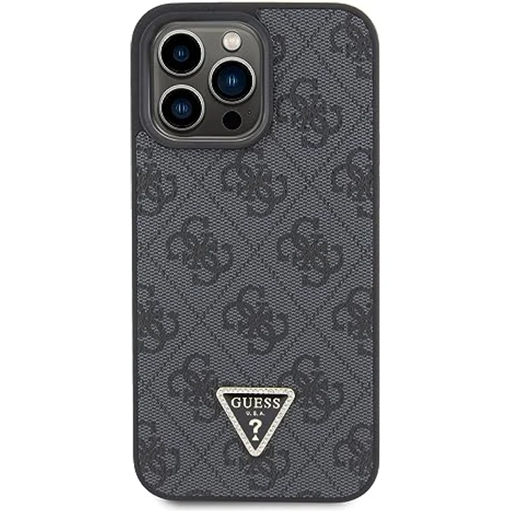 CG MOBILE GUESS GUHCP15XP4TDPK Hülle für iPhone 15 Pro Max 6.7'' Schwarz hardcase Leather 4G Diamond Triangle – Bild 3