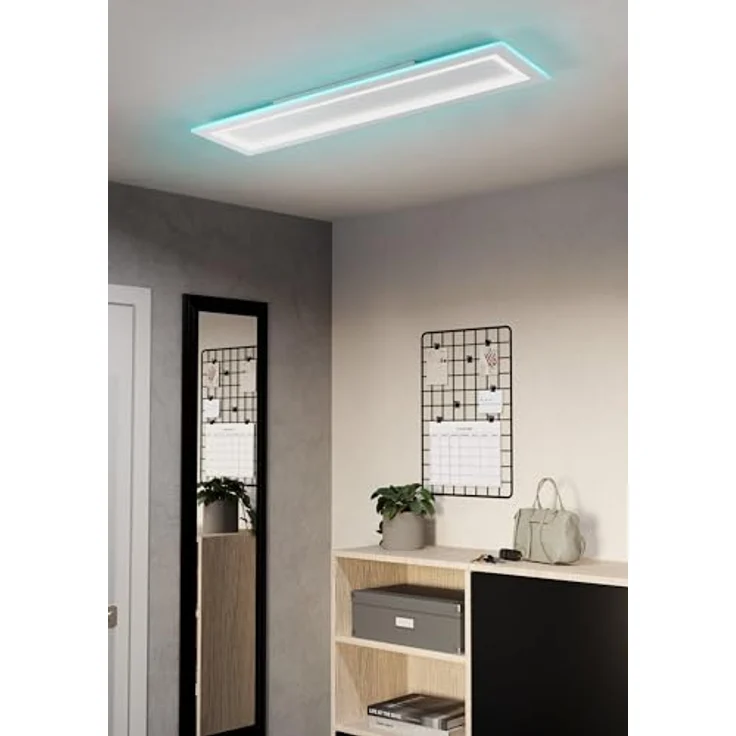 EGLO connect.z Smart Home LED Deckenleuchte Padrogiano-Z, ZigBee, Alexa Sprachsteuerung, 120x30 cm, RGB, dimmbar, Weiß – Bild 2