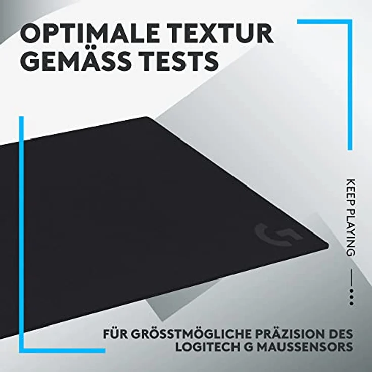Logitech G640 Mauspad - Texturiert - 400 mm x 460 mm x 3 mm Abmessung - Gummi Basis, Stoff – Bild 4