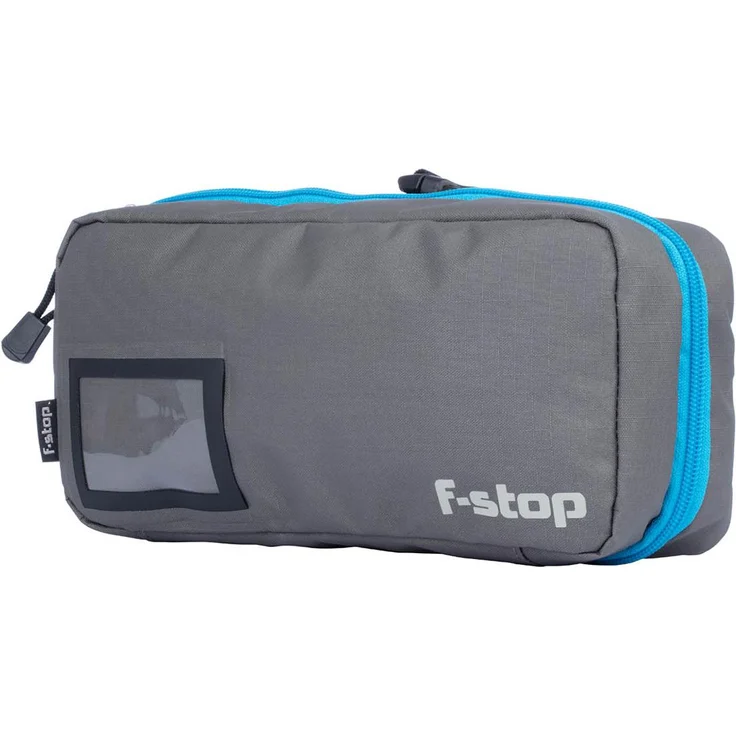 F-Stop Accessory Pouch Medium Gargoyle (Grey) mit Blauem Reißverschluss, Praktische Kameratasche für Zubehör und Utensilien