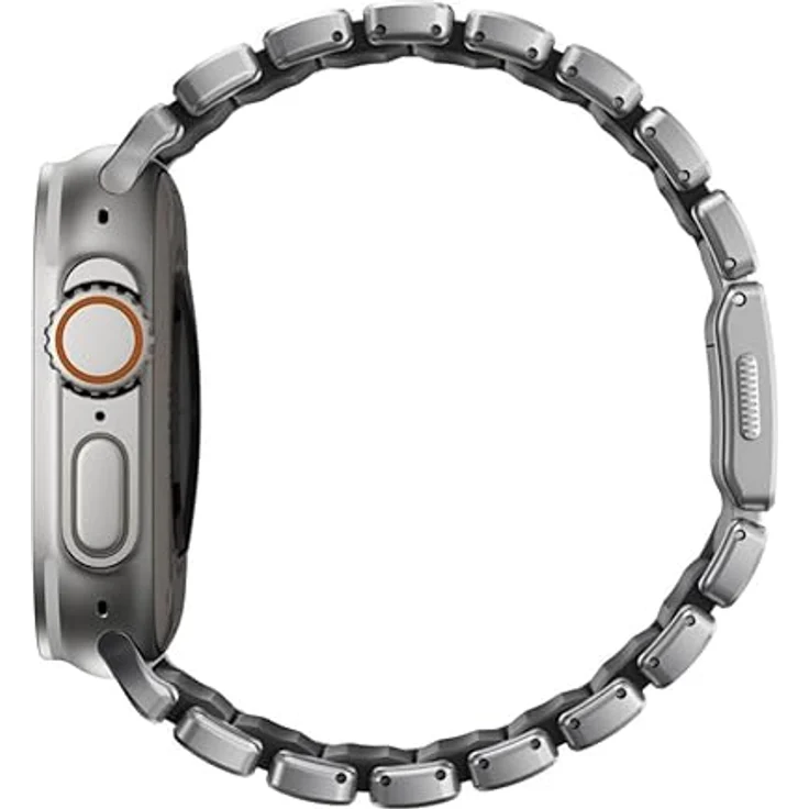 NOMAD Stratos Band I, Hybrid-Design aus Titan und FKM für Apple Watch 42/44/45/46/49mm, wasserresistent, Natural Black – Bild 3