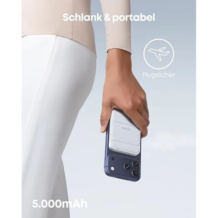 Anker 622 Magnetische Kabellose Powerbank (MagGo), 5000mAh mit integrierter Halterung und USB-C für iPhone 17/16/15/14/13/12, Dolomiten – Bild 3