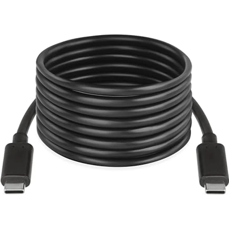 EMOS USB-Ladekabel Typ C auf Typ C, 2 m - 2.0 USB-C, High Speed 480 Mbit/s, 5 A/100 W - schwarz – Bild 2