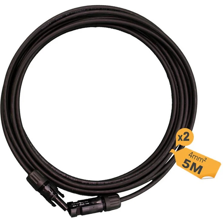 enjoy solar HISkon® MC4 Verlängerungskabel 4mm²/6mm², Plug-and-Play, 1m-10m, 1x MC4 männlich + 1x MC4 weiblich, witterungsbeständig, hohe Leitfähigkeit
