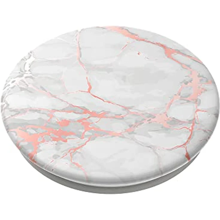 PopSockets 801649 PopGrip - Ausziehbarer Sockel und Griff für Smartphones und Tablets mit einem Austauschbarem Top - Rose Gold Lutz Marble – Bild 3