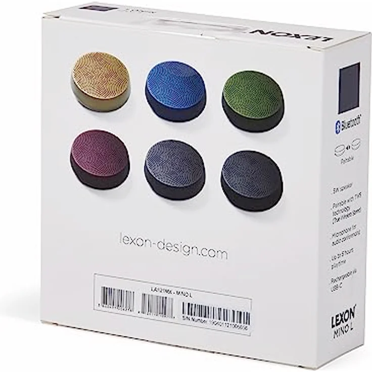 Lexon MINO L Bluetooth-Lautsprecher, Pflaumenfarben – Bild 5