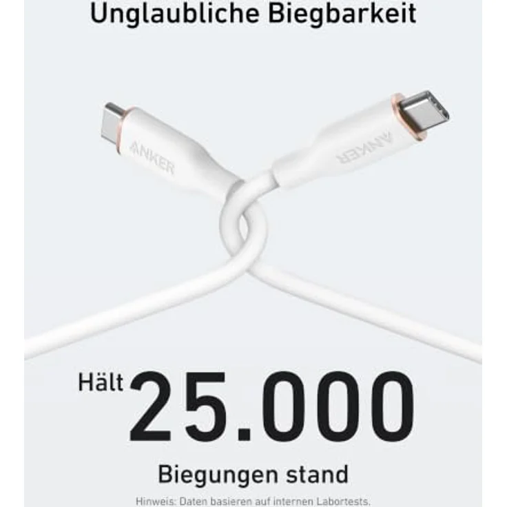 Anker PowerLine III Flow, 240W USB C auf USB C Kabel, 1,8m, ultra-schnelles Laden und strapazierfähig – Bild 5