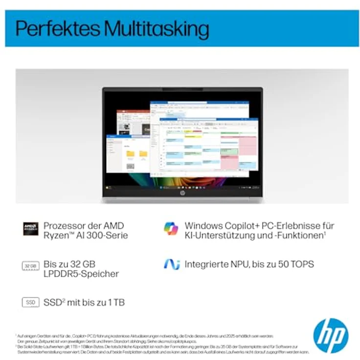 HP OmniBook 5 Next Gen AI Laptop 16-ag1453ng, AMD Ryzen AI 5 330, 16 GB RAM, Radeon 820M, Windows 11 Home – Bild 5