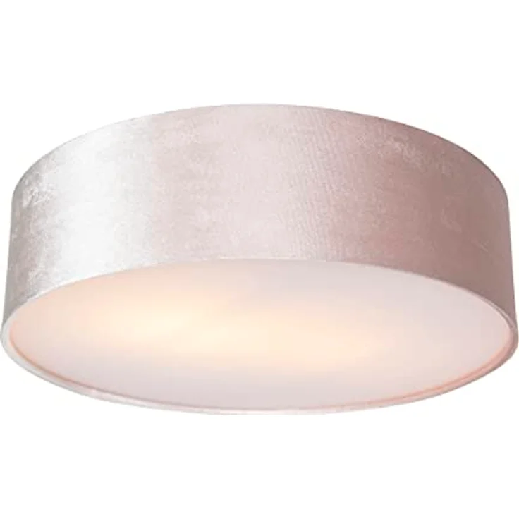 Qazqa Modern Deckenleuchte rosa 40 cm mit Gold - 2-flammig, LED geeignet E27 – Bild 5