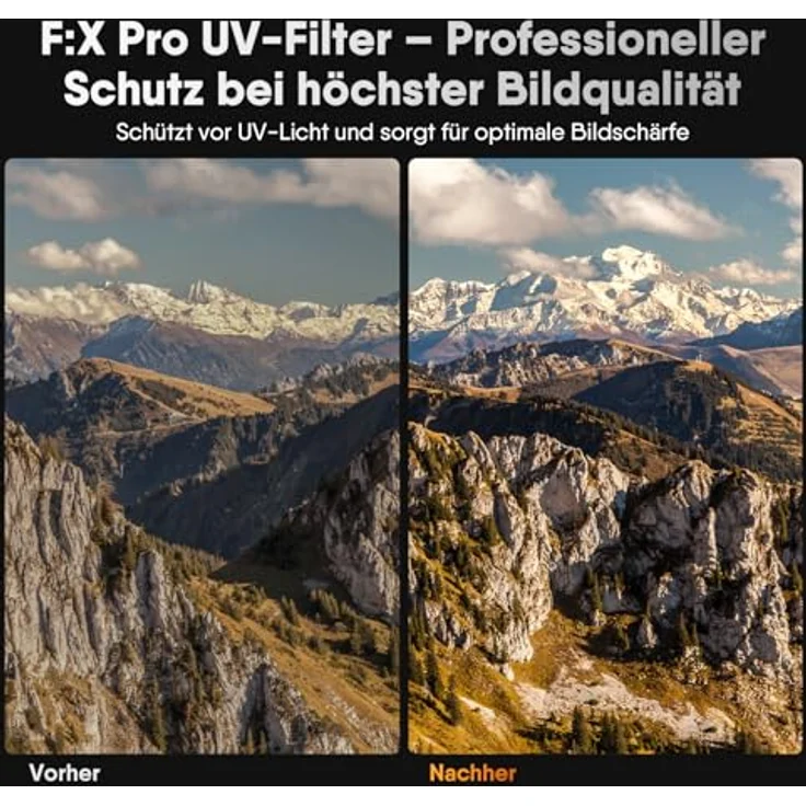 Rollei Extremium Rundfilter UV 62 mm - UV Filter und Schutzfilter mit Titan-Ring aus Gorilla Glas mit spezieller Beschichtung - Größe: 62 mm – Bild 4