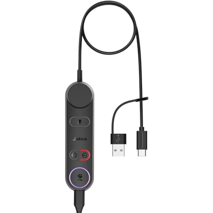 Jabra ENGAGE 50 II LINK USB C/A, Adapter mit programmierbarer Steuereinheit und integrierten Busylight, schwarz – Bild 2