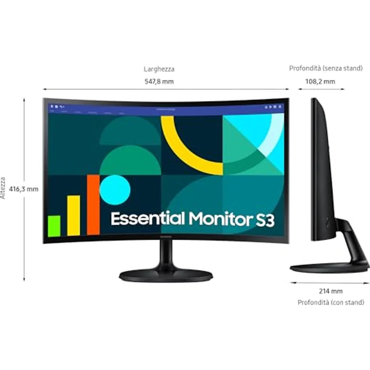 Samsung LS24D362GAUXEN, 24 Zoll Full HD Monitor mit gebogenem Bildschirm und Blaulichtreduzierung – Bild 2