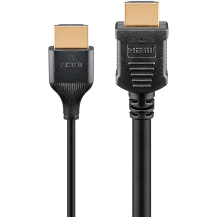 goobay Slim High Speed HDMI Kabel mit Ethernet, 0,5 Meter, 4K UHD @ 60 Hz, 18 Gbit/s, platzsparendes Ultraslim-Design für PlayStation 5, Xbox ONE, Fire TV – Bild 6