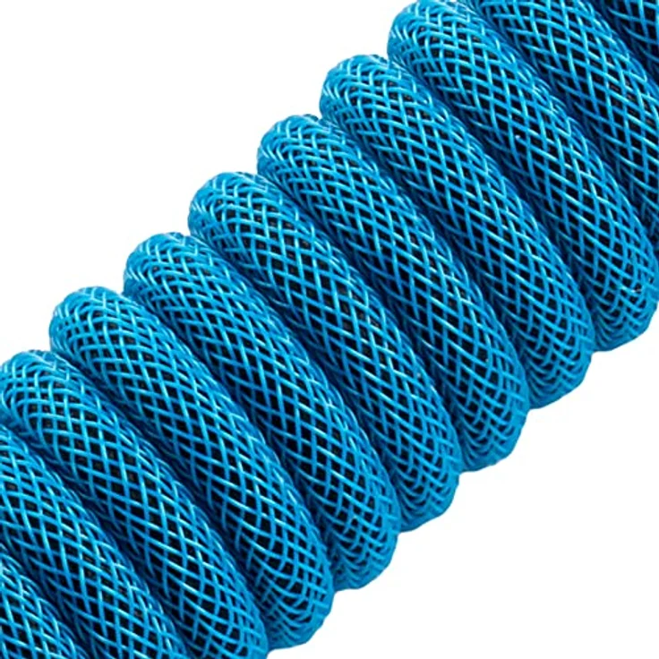 CableMod Classic Coiled Keyboard Cable - Spiralkabel für Tastatur USB C auf USB Typ A - Gaming Tastaturkabel 1,5m Lange - Hohe Lebensdauer - Blau – Bild 2