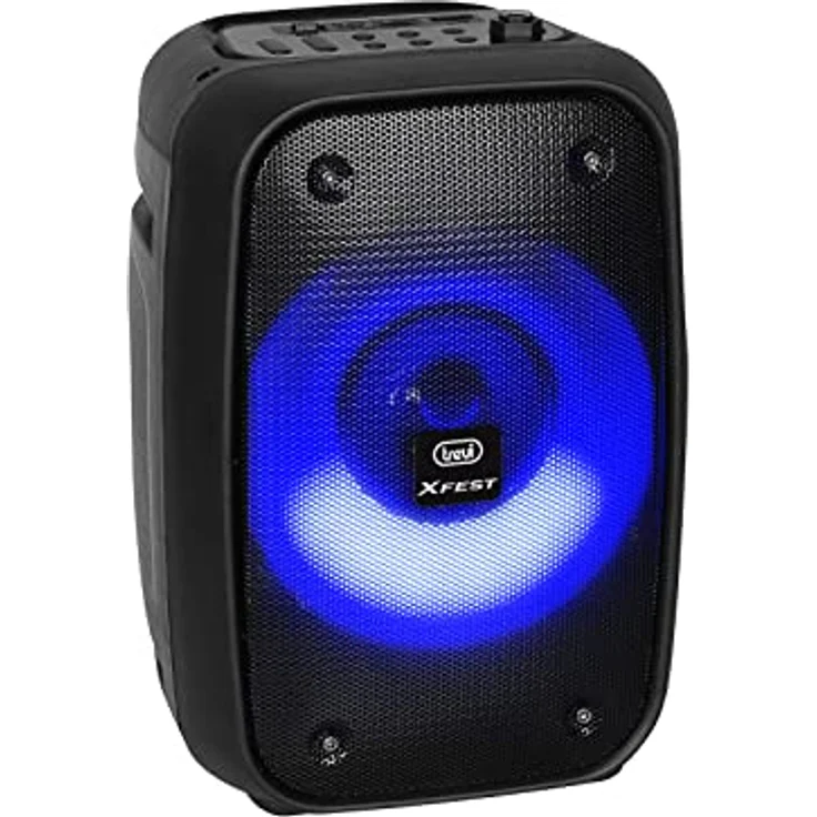 Trevi XFest XF 150 KB Tragbarer Lautsprecher 15 W, USB, Micro-SD, Bluetooth und TWS-Funktion, Karaoke Party Speaker mit Mikrofon im Lieferumfang enthalten – Bild 4