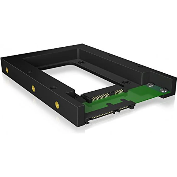 Icy Box IB-2538StS Konverter 1x 2,5 Zoll auf 1x 3,5 Zoll für SATA HDD-SSD, Kunststoff, Messinggewinde, SATA III, schwarz – Bild 3