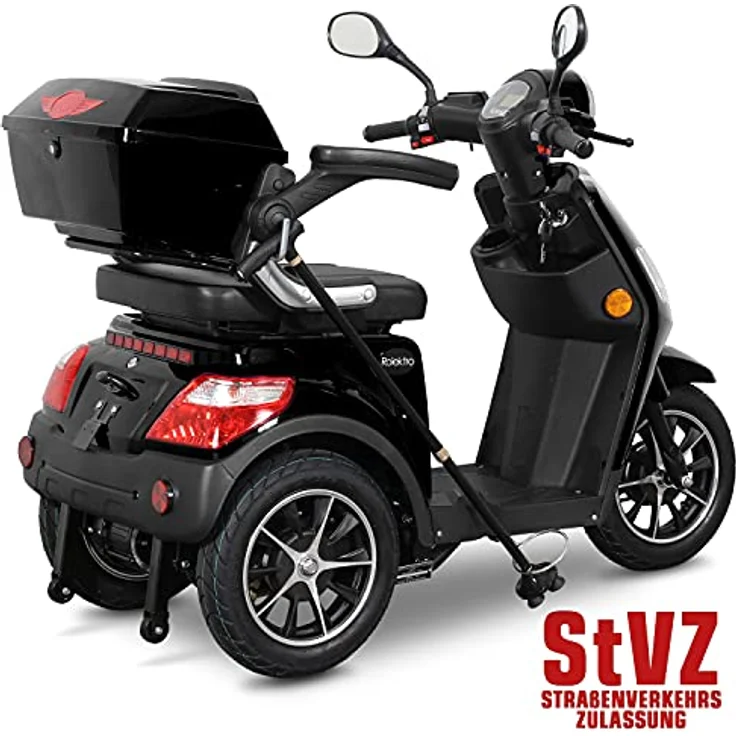 Rolektro E-Trike 25 V.2 Dreirad Schwarz - Elektromobil 1000W - E-Mobil mit 50km RW - Seniorenmobil mit Straßenzulassung – Bild 5