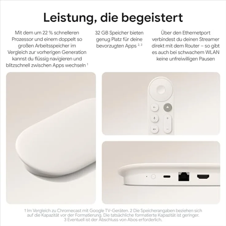 GOOGLE Google TV Streamer (4K) 32 GB, Porcelain – Bild 5