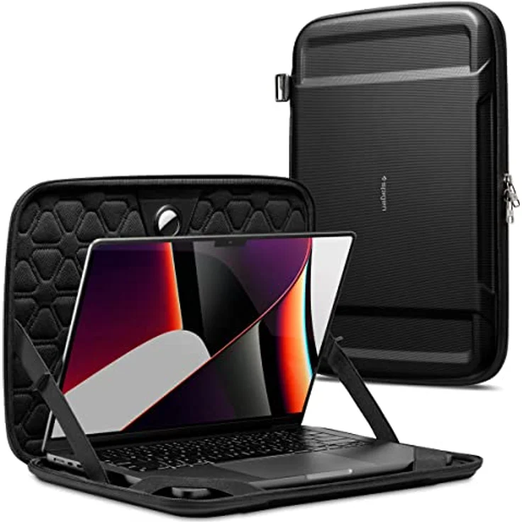 Spigen Rugged Armor Pro Tasche MacBook 14" Zoll Pouch Kompatibel mit M3 / M3 Pro / M3 Max / M2 Pro / M2 Max / M1 Pro und M1 Max (2023/2021) - Schwarz – Bild 1