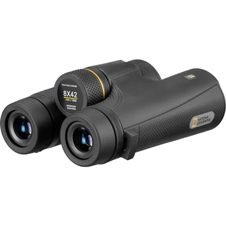 National Geographic Fernglas Explorer 8x42, wasserdicht, 8-fache Vergrößerung, BaK-4-Glas, Mehrschichtvergütung, Twist-up-Augenmuscheln – Bild 5