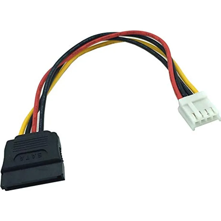 Aukson F54 Stromkabel Adapter, 18cm 4-Pin Floppy auf 15-Pin SATA, kompaktes Design für stabile Stromversorgung