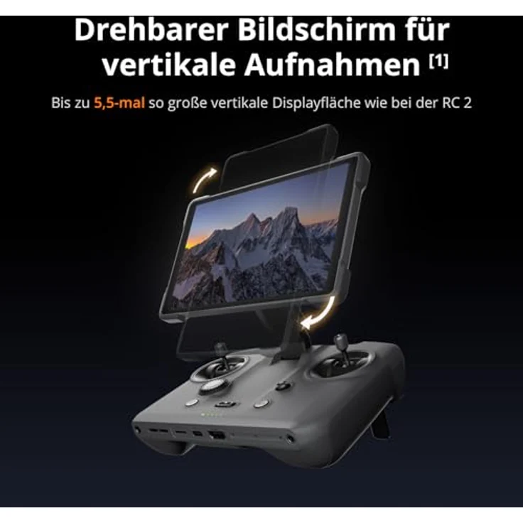 DJI RC Pro 2, Drohnen Fernsteuerung für Mavic 4 Pro, Mini 4 Pro, Air 3, Air 3s, 7-Zoll Mini-LED-Display, schwarz – Bild 4