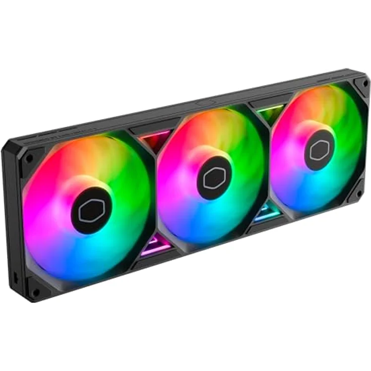 Cooler Master SickleFlow Edge 360 ARGB, 360 mm Monorahmen mit 3 PWM-Lüftern, 190 CFM Luftstrom, statischer Druck 3,54 mmH2O, ARGB Gen 2-Beleuchtung, schwarze Ausführung – Bild 3