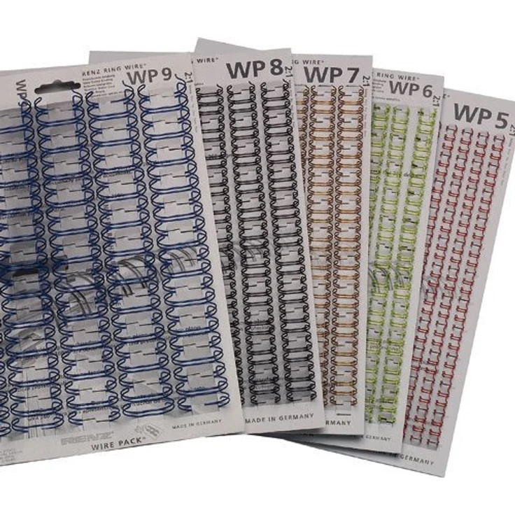 RENZ® Binderücken, Draht, 23 Ringe - 2:1-Teilung, A4, Ø: 8 mm, für: 60 Blatt, weiß (100 Stück), Sie erhalten 1 Packung á 100 Stück – Bild 4