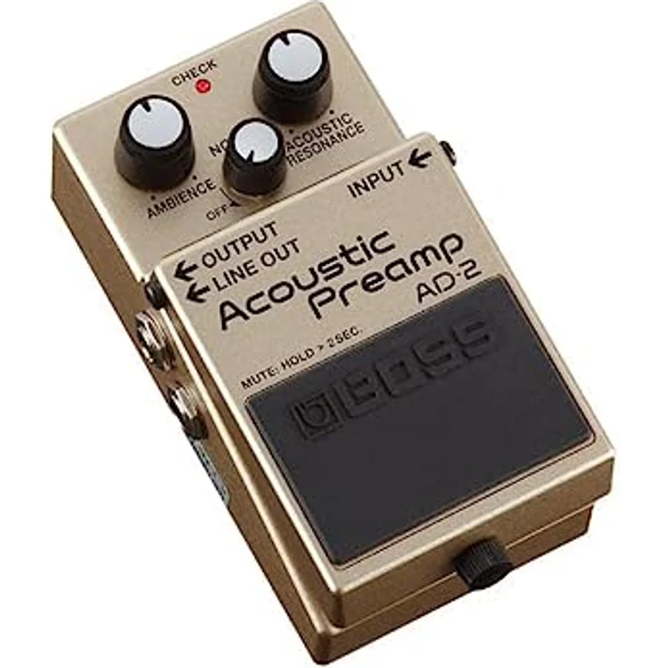 BOSS AD-2 Acoustic Preamp Gitarrenpedal, Elektroakustischer Gitarrenvorverstärker mit modernem BOSS Sound-Processing – Bild 5