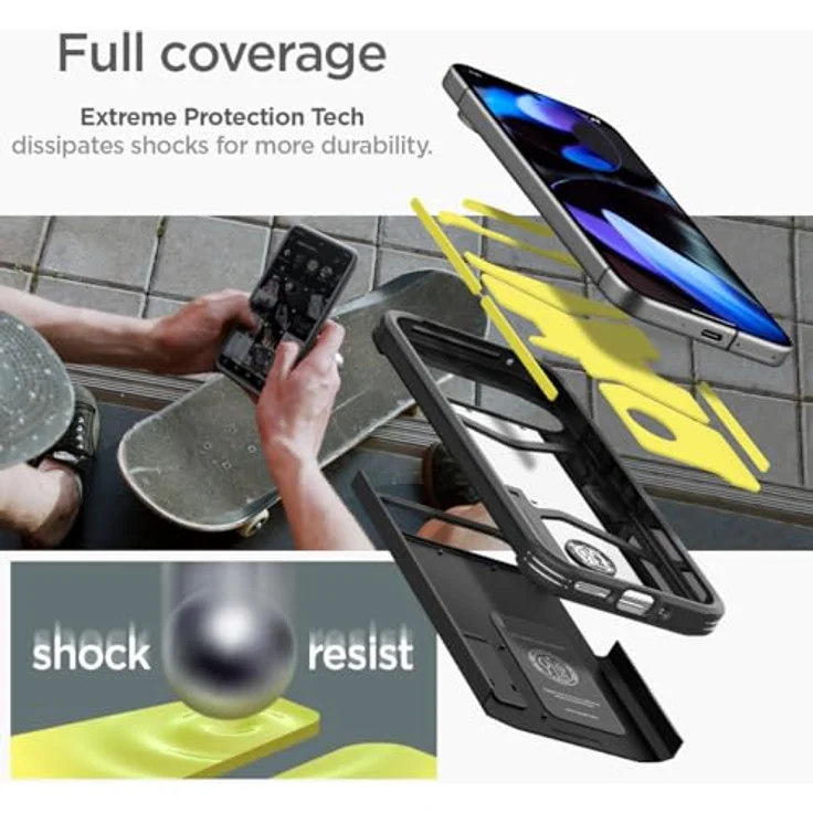 Spigen Tough Armor Hülle für Google Pixel 9 Pro und Pixel 9 [Made for Google] -Schwarz, Doppelschichtige Schutzhülle mit Kickstand und Air Cushion Technologie – Bild 3